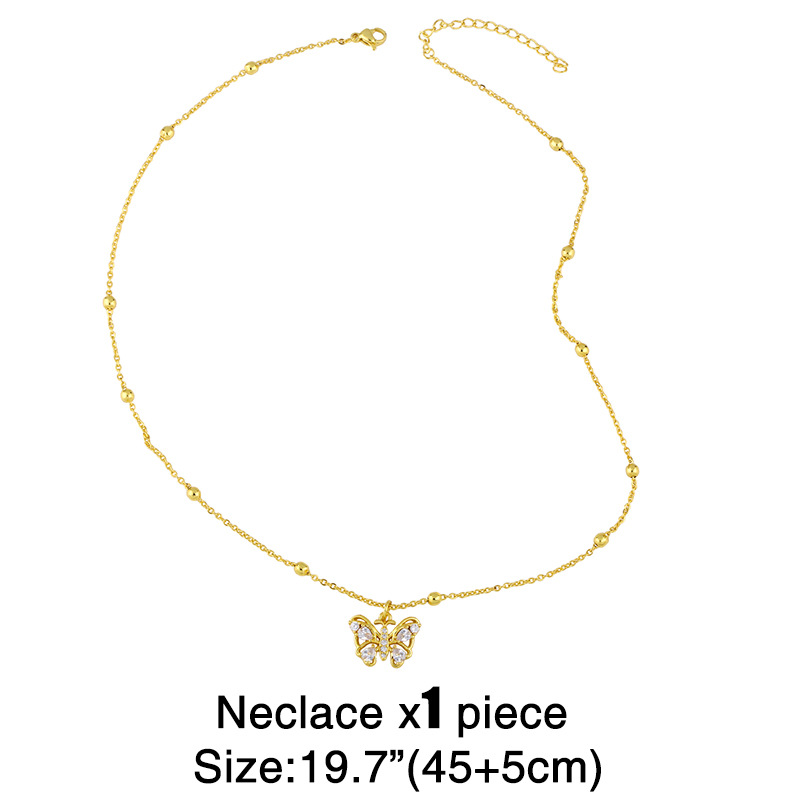 Korea fashion butterfly necklace