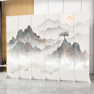 New Chinese-style Home Screen Partition Barrier Entrance Background Wall Room Bedroom Entrance Office Simple Folding