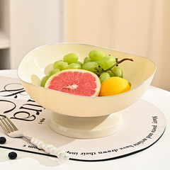 Home Living Room Coffee Table Candy Snack Plate Luxury Style High-Quality Fruit Plate with Drip-proof and Large Capacity 