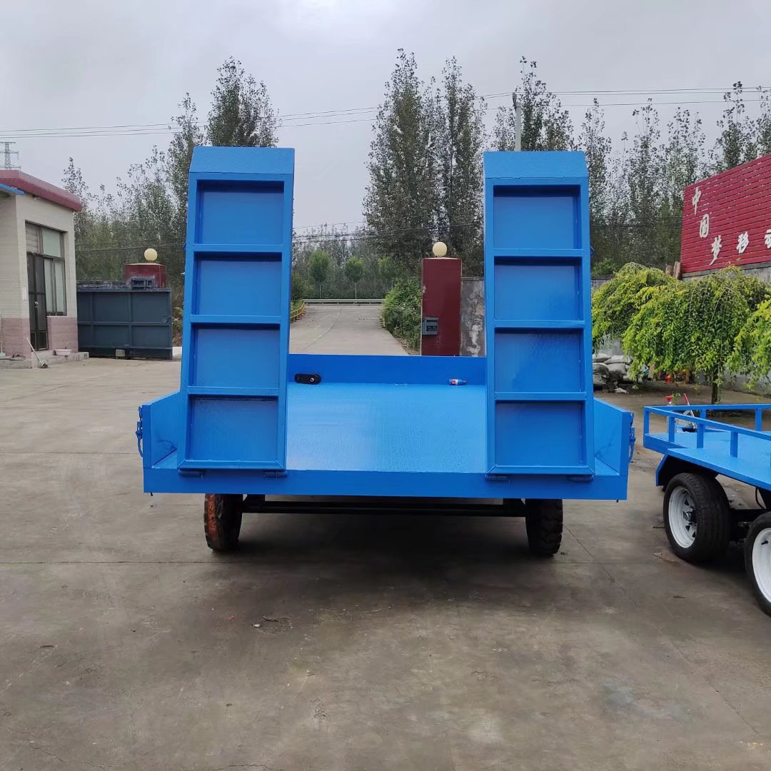 2吨小型车辆运输车 交通车辆运输拖挂车 重型物流平板拖拉工具车