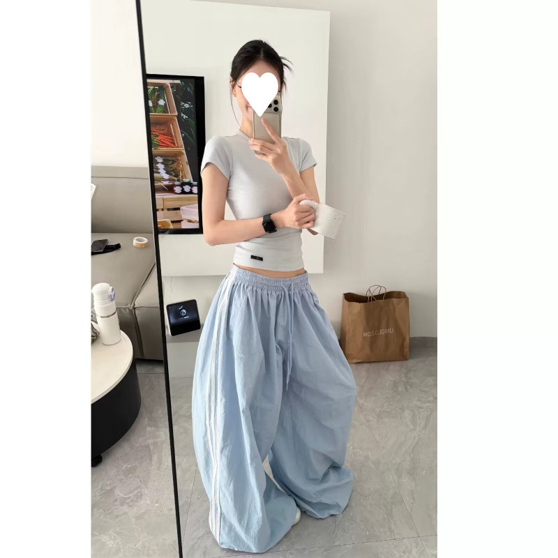 女童裤子夏季新款儿童直筒阔腿裤女大童休闲薄款运动裤长工厂批发