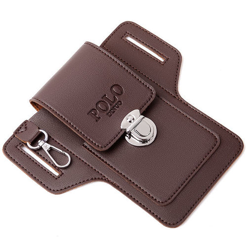 Genuine cowhide mobile phone waist bag new multi-functional belt hanging key mobile phone case mobile phone bag construction site work bag