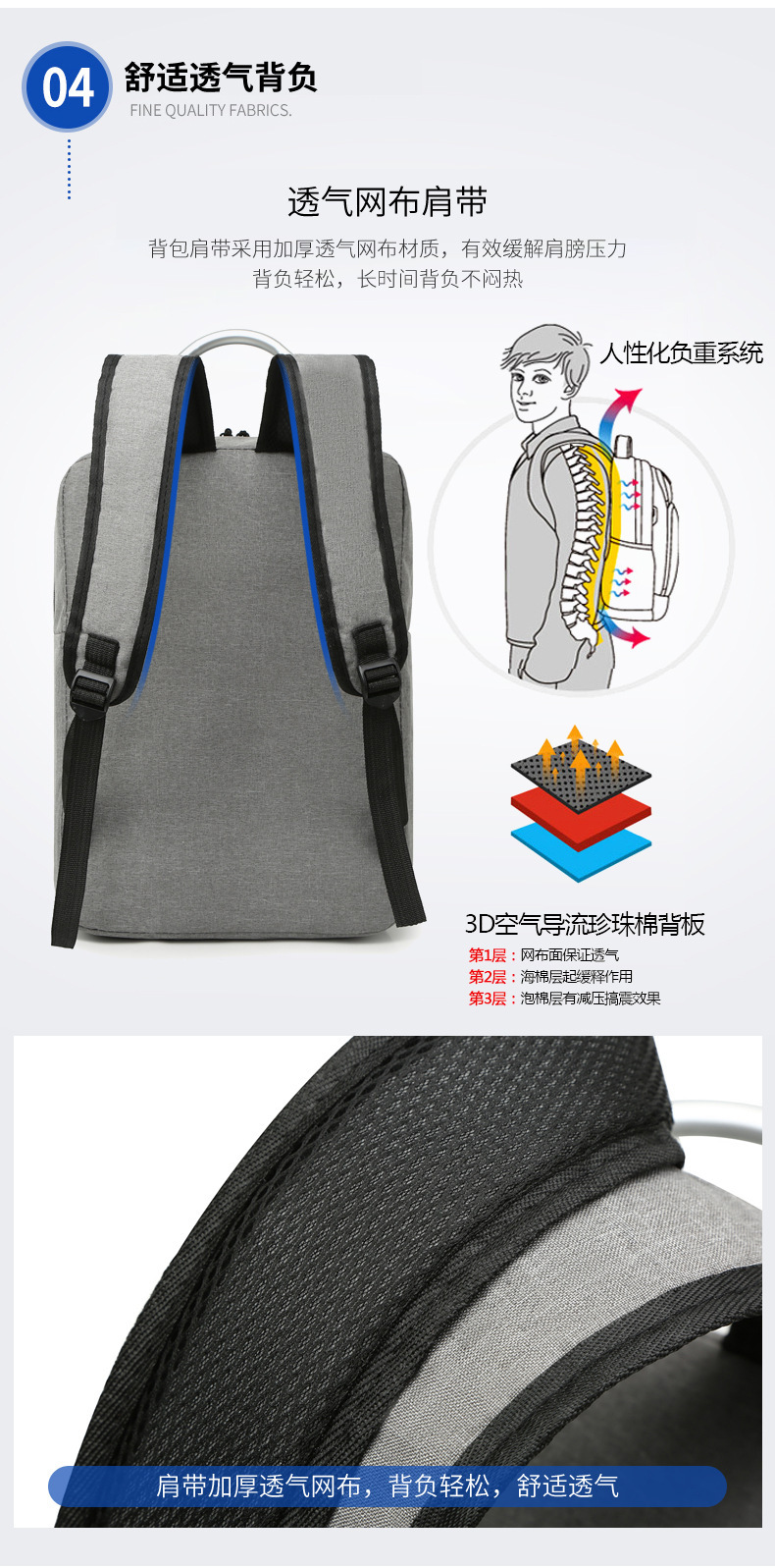 Brain Backpack Men's high-end large-capacity backpack for commuting, business and travel, casual schoolbag undefined