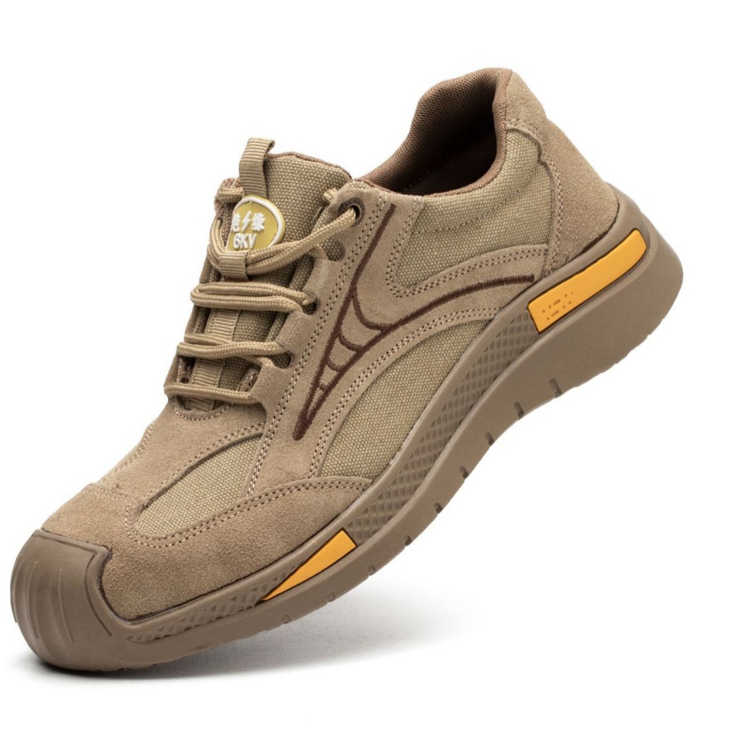 防砸防刺穿劳保鞋 防滑耐磨透气安全鞋 四季低帮牛皮透气劳保男鞋