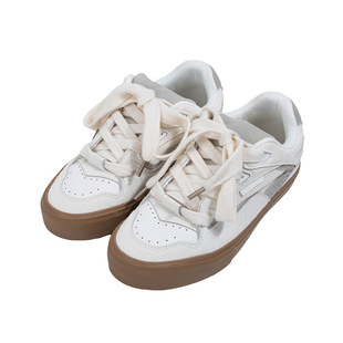 White Deer Shoes Street Wear Shoes 2025 New Maillard Retro Contrast Color Head Fashion Trend Skate Shoes for Sale