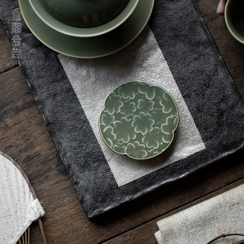 Yuelao Celadon крышка подушка для горшка Китайская керамическая крышка чаши