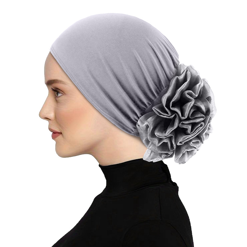 新款女士大花头巾帽 弹力布套头帽 化疗帽子TJM-262