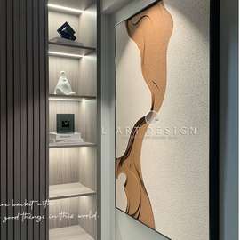 D8T7现代简约装饰画样板房售楼部木雕立体壁画沙发背景墙客厅卧室