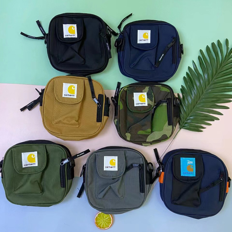 Trendy Brand Carhart Crossbody Bag Men's and Women's Couple's Casual Shoulder Bag Personalized Hip-hop Small Satchel Mobile Phone Coin Purse