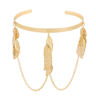 New cross-border arm ring leaves tassel personality fashion bracelet jewelry manufacturers direct supply bracelet is a fashion retro