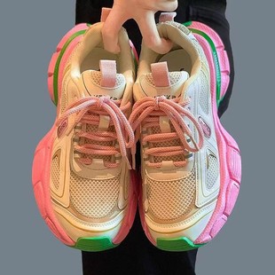 Dad Shoes Women's Spring Popular Versatile Casual Shoes 2024 New Summer Breathable Lightweight Running Sports Shoes