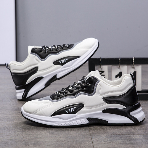 2024 Autumn and Winter Front Lace Up Fashion Shoes Daily Low-top Leather Black Round Toe Single Shoes Casual Sports Shoes