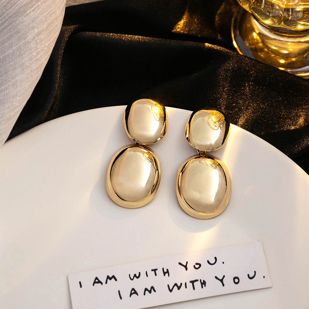16g Weight Drop Earrings Classification 1 Pair Quantity Daily Occasion Iron Material Geometric Pattern Women's Gender Plating Design Simple Style Style 1 Pair Simple Style Geometric Plating Iron Drop Earrings 20