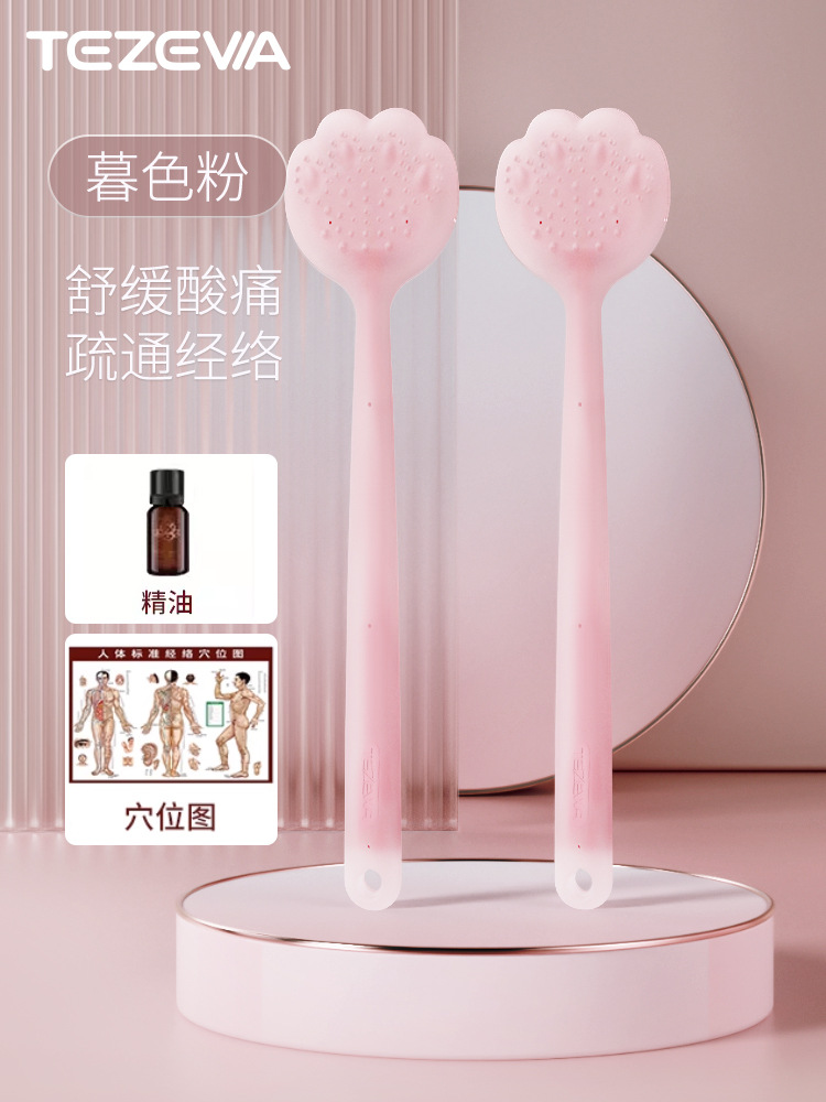 Tabla de masaje de silicona Tzeva para uso doméstico, tabla de masaje de cuerpo completo, equipo para golpeteo de meridianos en cuello y hombros, equipo para golpeteo de espalda y hombros, venta al por mayor.