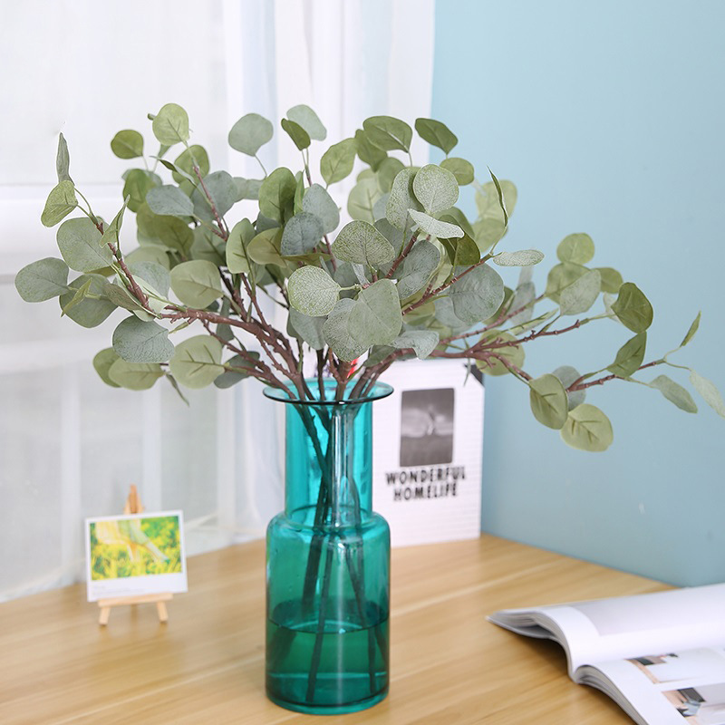 Artificial Flower home decoration money leaf eucalyptus false flower false leaf green plant potted flower arrangement