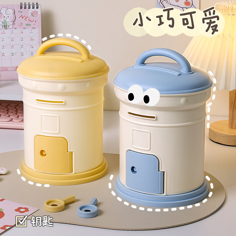 Año Nuevo niños adorables buzones de correo para niños, almacenamiento de plástico para almacenar dinero, mini buzón de correo para almacenar dinero