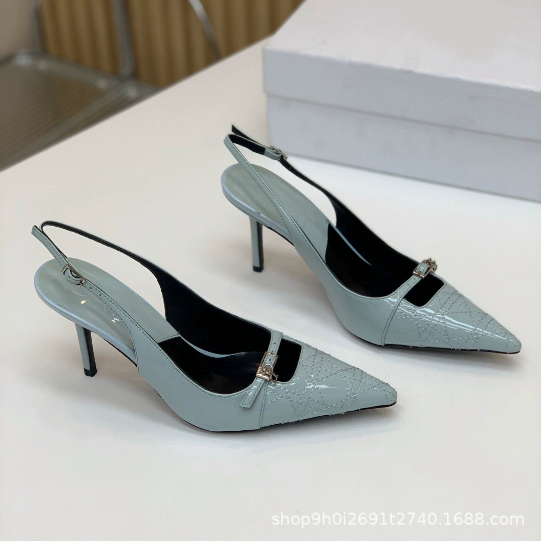 D Family Black Pacific High Heel, лето 2024, новинка, европейские и американские знаменитости, пейзажи Циньхэ, женщины после Бао Тоу