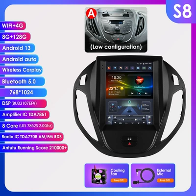 9.7inch Car Gps Navigation — DVD Navigation - model-a-8128g-wifi4glte-version-7862-carplay-eight-core-97inch-suitable-for-13-21-ford-tourneo