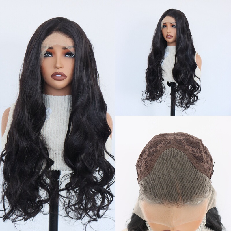 13X4 Natural Curvature Synthetic Fiber Lace Synthetic Fashion Long Curly Hair Wig for Cross-Border E-Commerce 13X4 Natural Curvature Synthetic Fiber Lace Synthetic Fashion Long Curly Hair Wig for Cross-Border E-Commerce