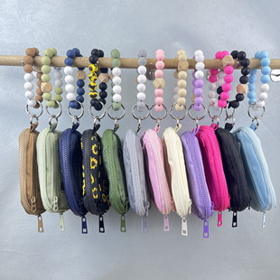 Cross-Border New Upgraded Ultra-Light Waterproof Portable Nylon Id Coin Card Holder Bag Silicone Wrist Key Bag in Stock