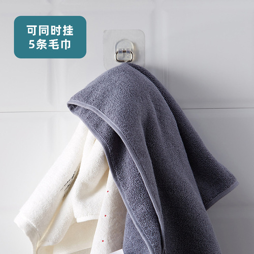 Extra-large strong hook, adhesive hook without drilling, seamless adhesive hook for bathroom, door-back kitchen wall-mounted clothes and hat hook