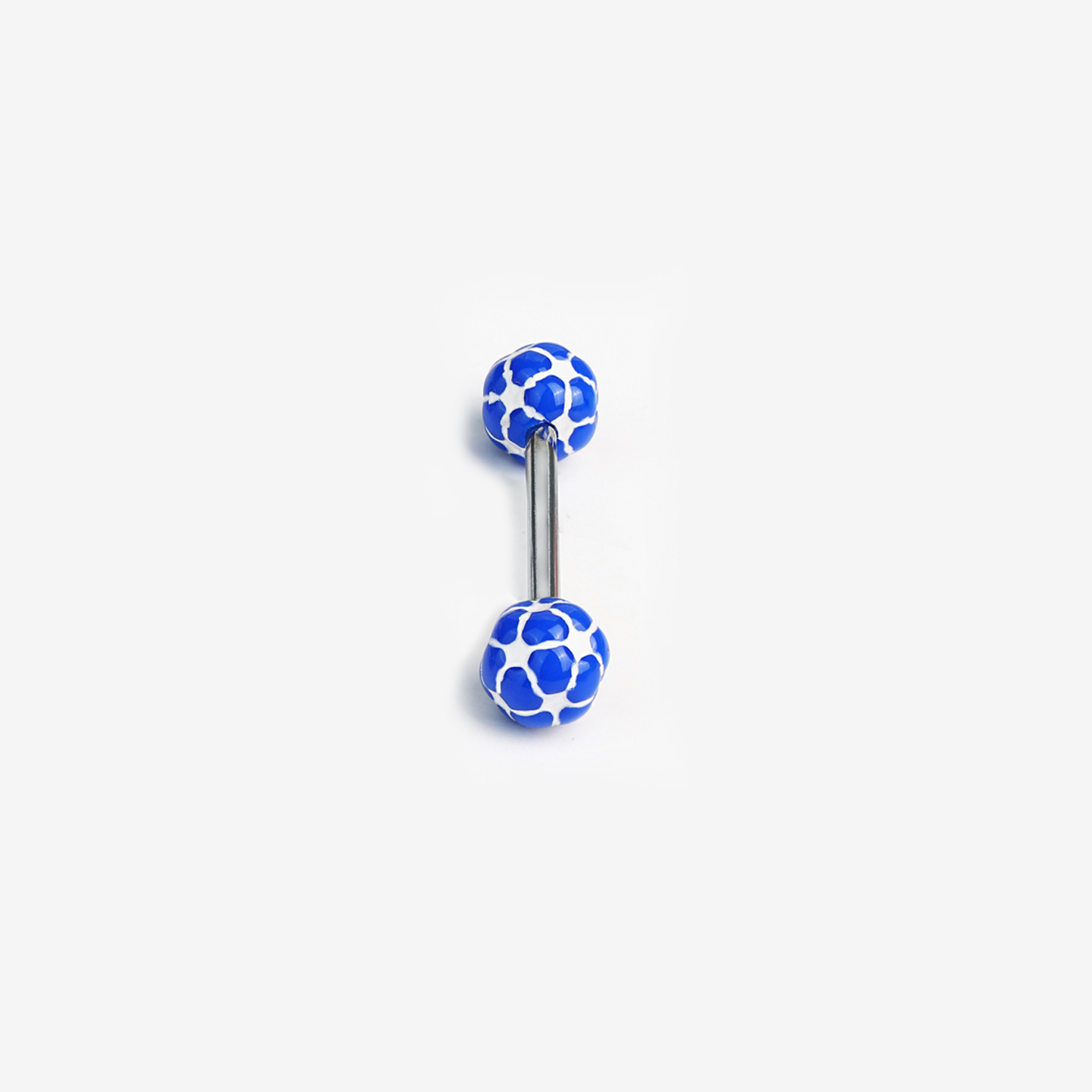 7-Color Contrast Football Tongue Barbell 20mm Length 1.6mm Thick Titanium Steel Externally Threaded Tongue Piercing Jewelry Wholesale detail image 10