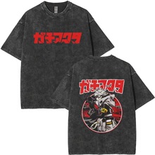 Washed Vintage Anime Gachiakuta Rudo T-shirt Men Women Casua
