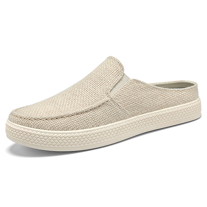 Zapatos para hombre, nuevas zapatillas transpirables de primavera, ligeras, sencillas, informales, sin cordones, cómodas, de media caña, con suela blanda, versátiles.