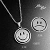 Necklace stainless steel, retro metal pendant hip-hop style, European style