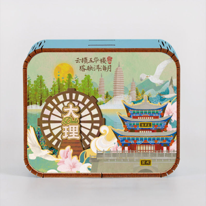オリジナルアモイ重慶南京西安都市動態オルゴールオルゴールオルゴール観光記念品|undefined