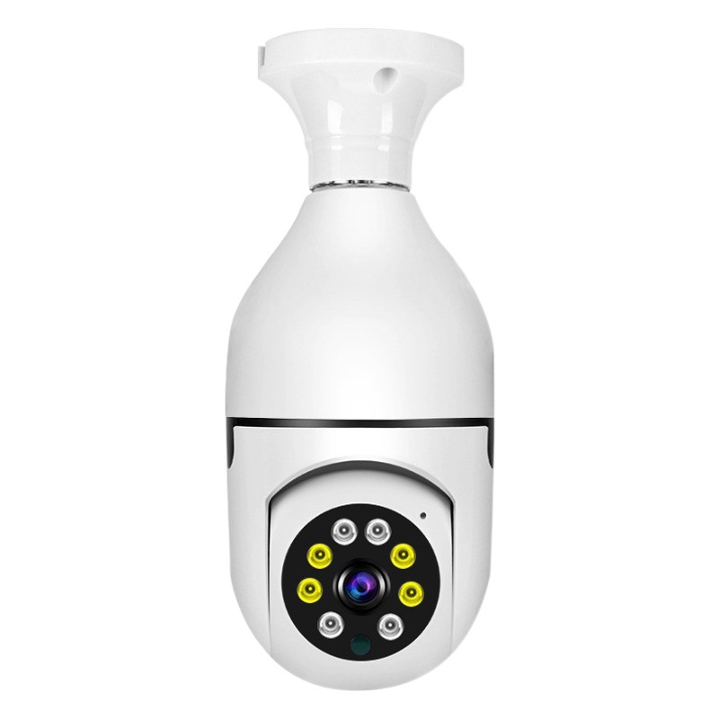 Bombilla inalámbrica cámara de vigilancia 360 grados visión nocturna a todo color red hd home monitor remoto teléfono móvil image 1