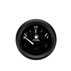 12v Universal car instrument oil level gauge 52mm black circle green shell car modification instrument oil gauge