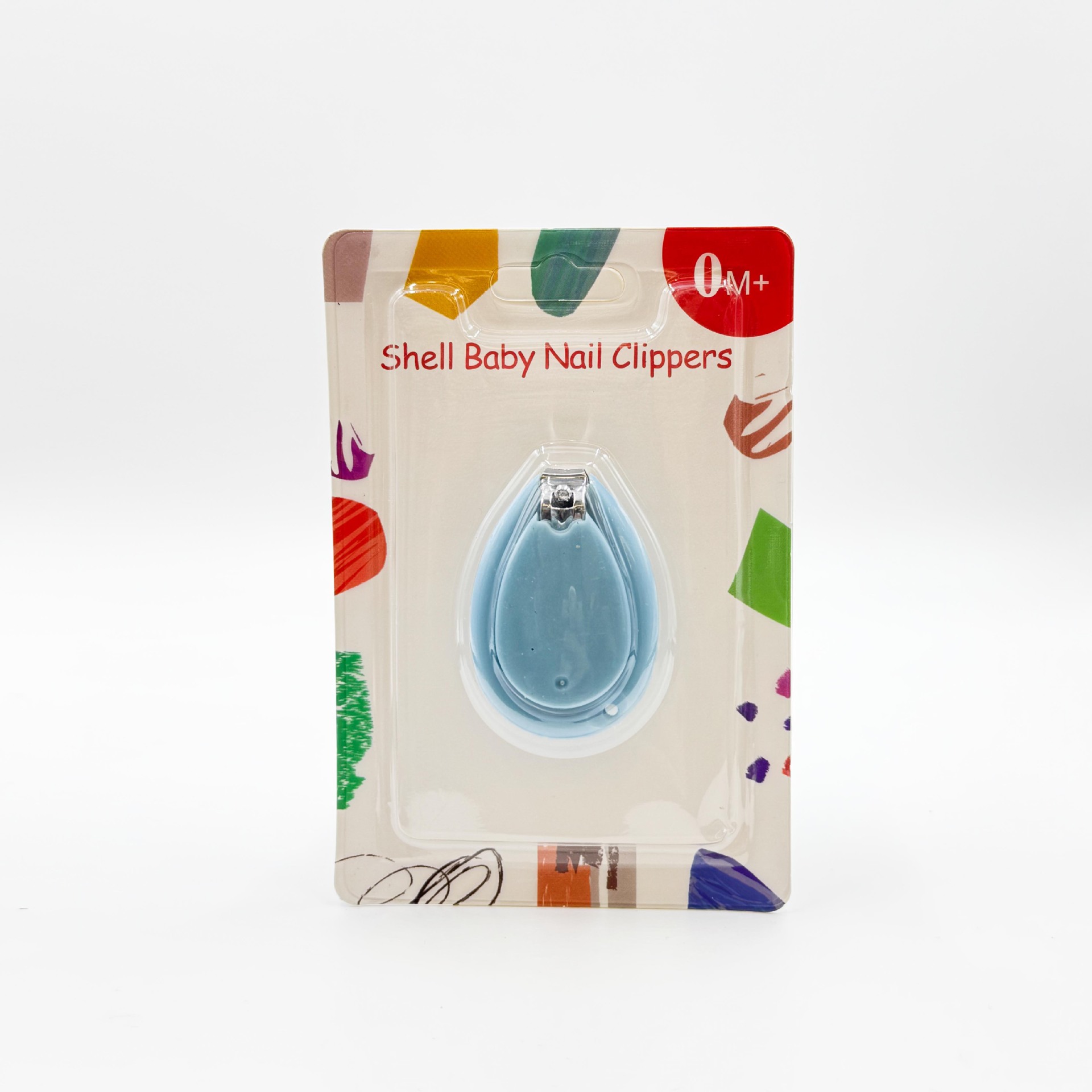 Inglés tarjeta de uñas tijeras de uñas para bebés set adorable conchas