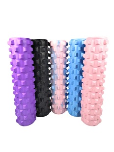 EVA color solid yoga column 45CM fitness sports muscle relaxation massage stick hollow wolf tooth foam roller