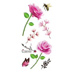 Custom tattoo stickers for wholesale from manufacturers, sexy ladies' clavicle stickers, flower rose waterproof tattoo stickers