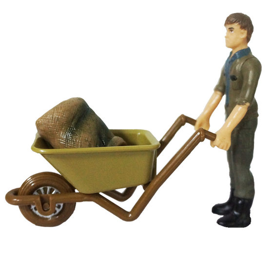 PVC simulation farm ornaments farmer poultry cart animal farm tools haystack coconut tree solid model children's toys