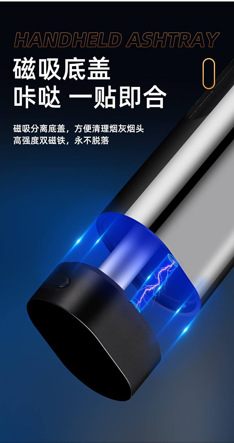 Car-Mounted Ashtray, Anti-Explosion, Anti-Flying, Anti-Falling Ash, Smoking Mouthpiece, a Tool for Lazy People to Smoke Without Falling Ash in the Car While Driving