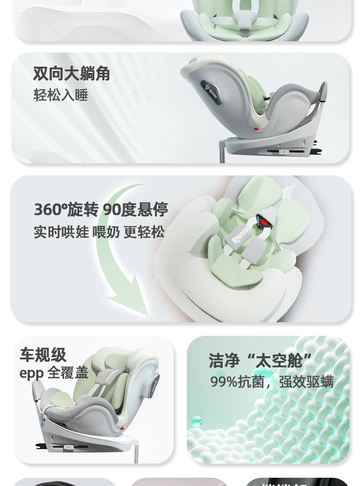 Ren Dao Xingtu Kids Safety Seat Newborn Sitting and Lying 0-12 Years Old Baby Baby Car Seat Car Use