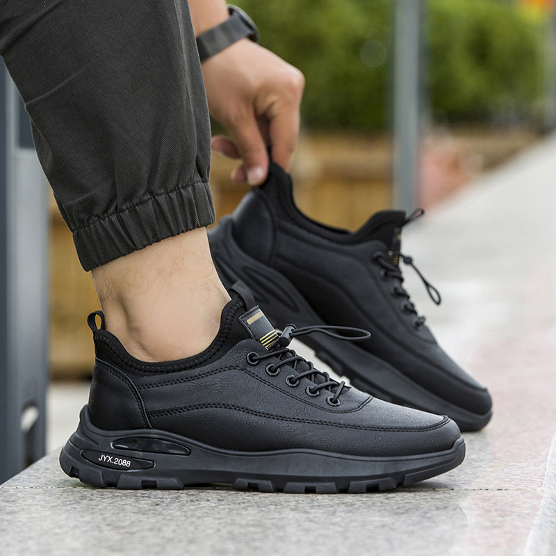 Zapatos de cuero de los hombres de talla grande transfronteriza zapatilla de deporte de los hombres de otoño e invierno de algodón acolchado overoles zapatos de todos los partidos zapatos de cuero casuales zapatos de los hombres