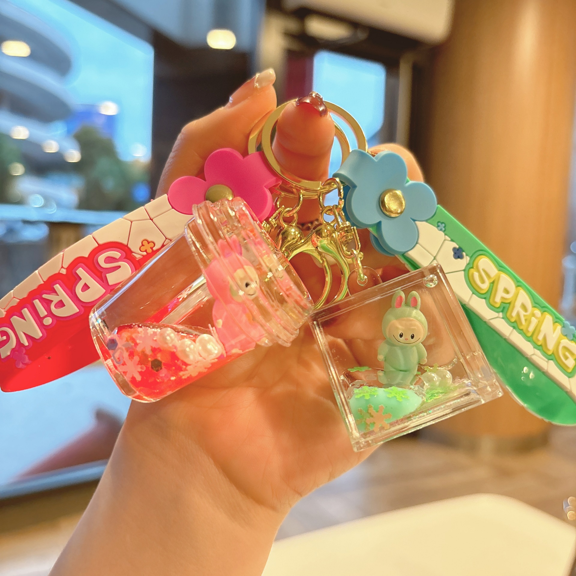 63g Weight Bag Pendant, Keychain Classification 1 Piece Quantity Party, Festival Occasion Acrylic Material Cartoon Character Pattern Unisex Gender Cute Style 1 Piece Cute Cartoon Character Acrylic Unisex Bag Pendant Keychain 4
