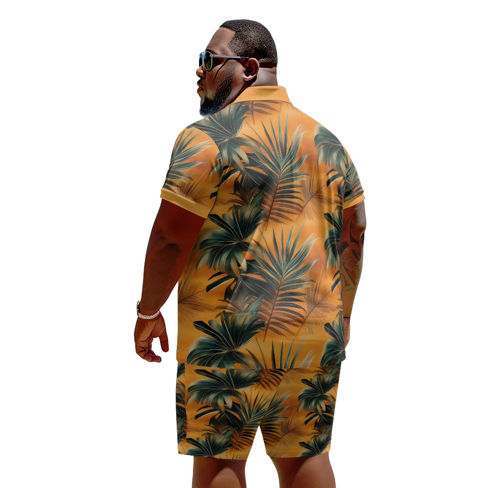 Модное поло, летний комплект, европейский стиль, plus size