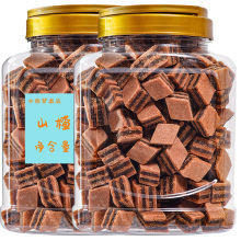 山楂汉堡250/500g 罐独立小包夹心山楂糕山楂块休闲零食品