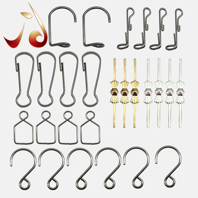 Metal crystal lamp accessories door word buckle pin hanging crystal ball flat bottom T pin diy bead curtain hook lighting material