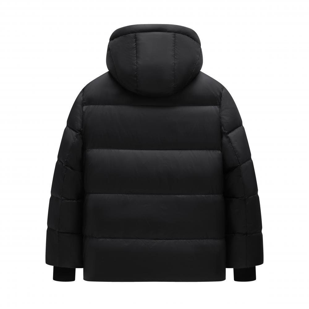 Men's Down Jacket Winter Hooded Gold Black Warm Duck Down Coat_voghion.com