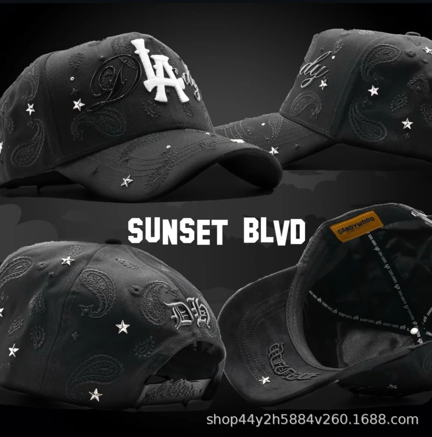 Mayorista transfronterizo marca de moda americana tendencia europea y americana DANDY HATS gorra gorra de béisbol gorra ajustable hip hop gorra