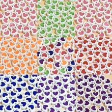 50颗8mm内彩小桃心混色珠中珠混款DIY散珠手链手机链挂饰配件批发