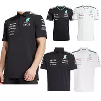 25 новых моделей F1 Mercedes гоночный костюм спортивный мужской тренировочный костюм с короткими рукавами