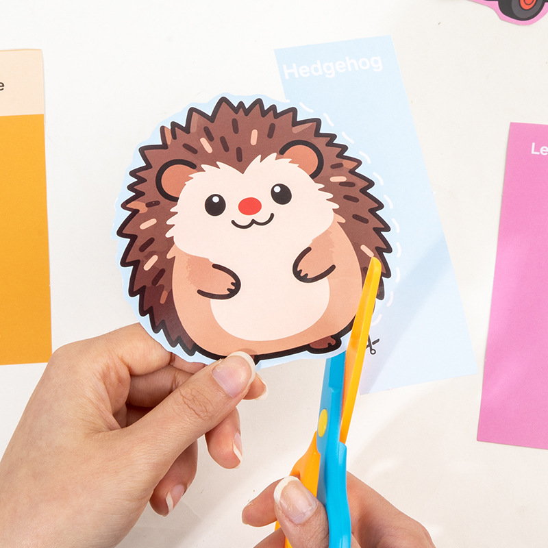 Juegos creativos transfronterizos de dibujos animados juegos de corte de papel para niños Educación temprana Puzzle Ejercicios cerebrales Manuales Coordinación Mano-Ojo