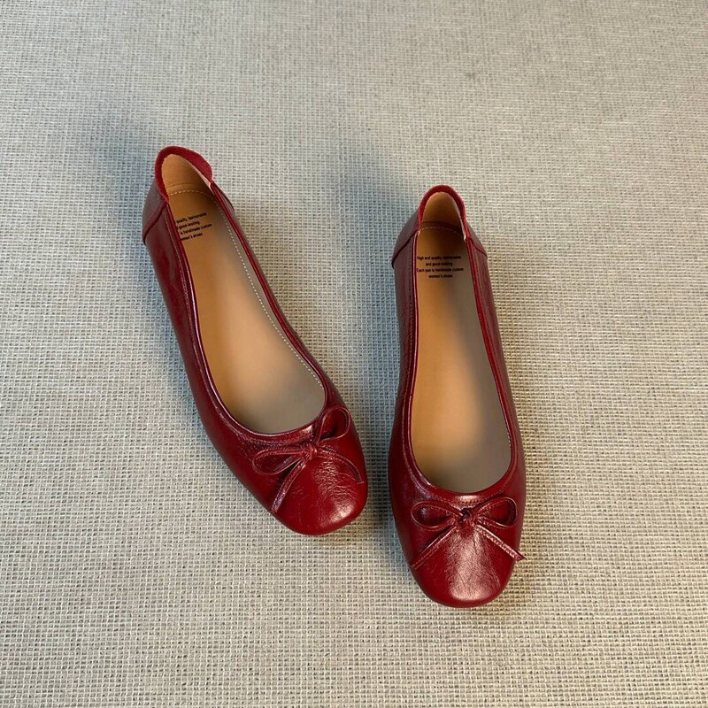 In-Stock French Retro-Style Ballet Flats for Women, Shallow Mouth with Bow, Soft Sole, Comfortable Mary Jane Autumn Shoes In-Stock French Retro-Style Ballet Flats for Women, Shallow Mouth with Bow, Soft Sole, Comfortable Mary Jane Autumn Shoes