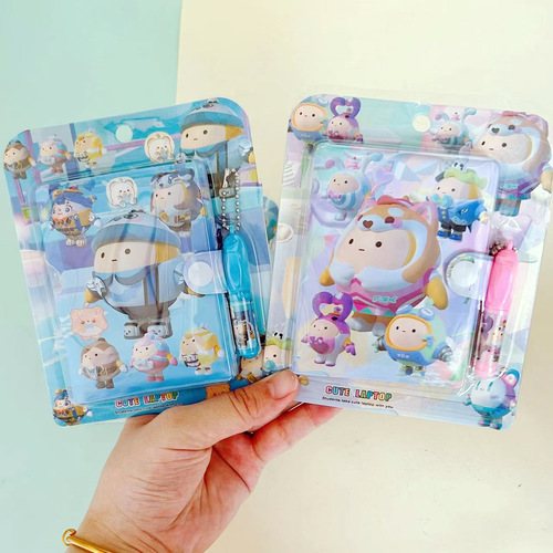 Eggboy Party Notebook Student Mini Ledger Ballpoint Pen Set Girly Heart Portable Diary Notepad